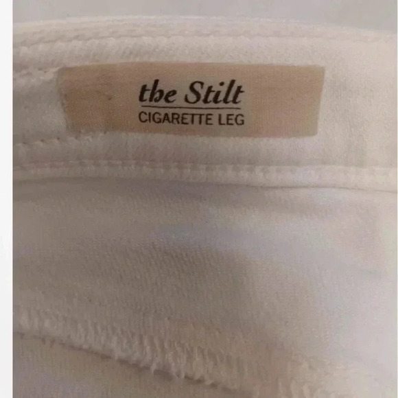 💥HOST PICK Adriano Goldschmied White Embroidered Stilt Cigarette Jeans Size 25R - Picture 11 of 13